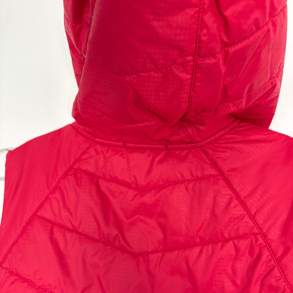 Smartwool Women Vest Medium Red Merino Wool Smarloft Hooded Quilted Full Zip - Picture 5 of 16